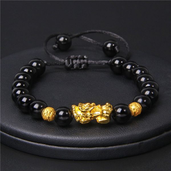 beaded, strands pixiu bracelet men natural matte polished onyx beads fashion beaded braided fengshui jewelry gift male homme, Black
beaded, strands pixiu bracelet men natural matte polished onyx beads fashion beaded braided fengshui jewelry gift male homme, Black