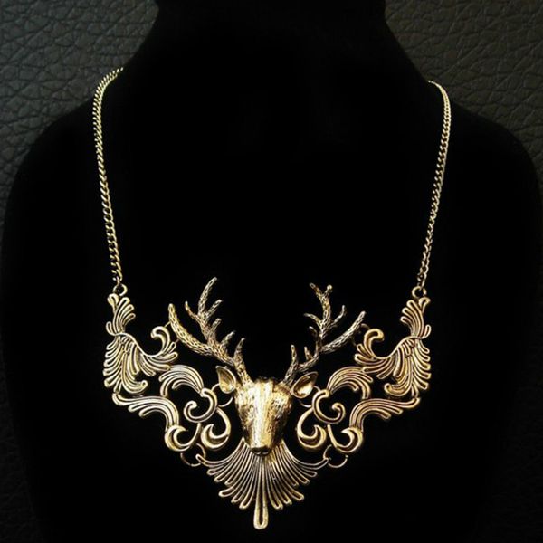 duftgold vintage antique gold elk deer pendant necklace statement fashion choker necklace for women christmas jewelry gift 2020, Silver
duftgold vintage antique gold elk deer pendant necklace statement fashion choker necklace for women christmas jewelry gift 2020, Silver
