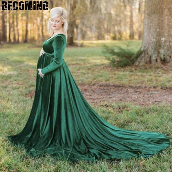 maternity dresses for p shoot long sleeve pregnant women velvet maxi gown dress v neck pregnancy dress for p shoot, White
maternity dresses for p shoot long sleeve pregnant women velvet maxi gown dress v neck pregnancy dress for p shoot, White