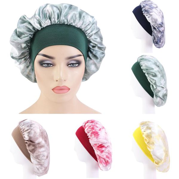 tie dye print elastic wide band sleeping hat women satin night cap hair care bonnet hat headwrap chemo cover underscarf turban, Blue;gray
tie dye print elastic wide band sleeping hat women satin night cap hair care bonnet hat headwrap chemo cover underscarf turban, Blue;gray