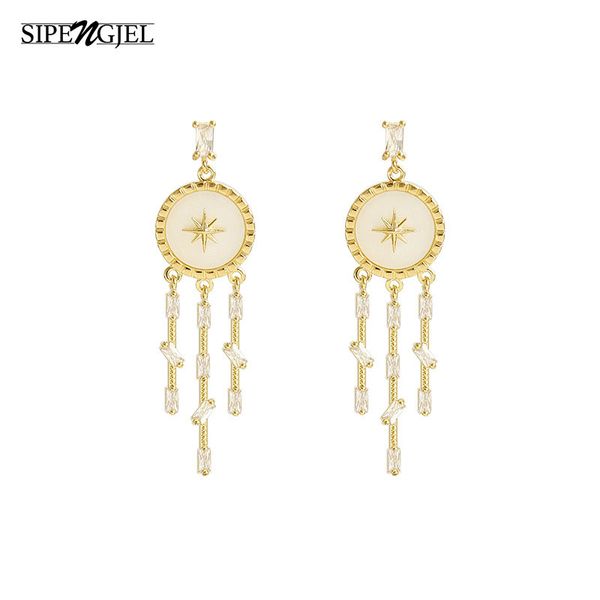 новый модный цирконий золото круглый звезда длинные серьги моды белый акриловый белый кисточкой серьги для женщин s925 jewelry 2020, Silver
новый модный цирконий золото круглый звезда длинные серьги моды белый акриловый белый кисточкой серьги для женщин s925 jewelry 2020, Silver