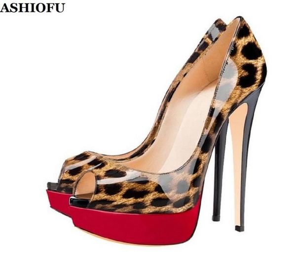 ashiofu new handmade high heel platform leopard party prom dress shoes peep-toe evening club fashion court shoes, Black
ashiofu new handmade high heel platform leopard party prom dress shoes peep-toe evening club fashion court shoes, Black