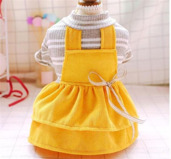 summer corduroy yellow pet clothes spring dog cat bow ribbon dress poodle comfortable cloth breathable fashion skirt 19cw g2
summer corduroy yellow pet clothes spring dog cat bow ribbon dress poodle comfortable cloth breathable fashion skirt 19cw g2