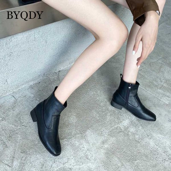 byqdy side zipper leather ankle boots women square toe mid heel short boots chunky heel slip on western cowboy for worker, Black
byqdy side zipper leather ankle boots women square toe mid heel short boots chunky heel slip on western cowboy for worker, Black