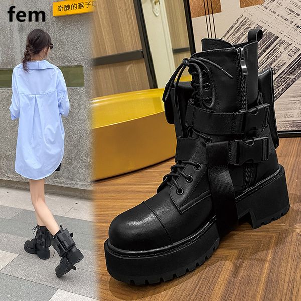 bag shoes women platform flats boots high heel motorcycle women boots round toe zipper shoes lace up ankle genuine, Black
bag shoes women platform flats boots high heel motorcycle women boots round toe zipper shoes lace up ankle genuine, Black