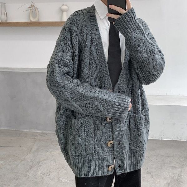 2020 spring and autumn new youth fashion loose solid color thick needle single-breasted v-neck fashion casual knitted cardigan, White;black
2020 spring and autumn new youth fashion loose solid color thick needle single-breasted v-neck fashion casual knitted cardigan, White;black