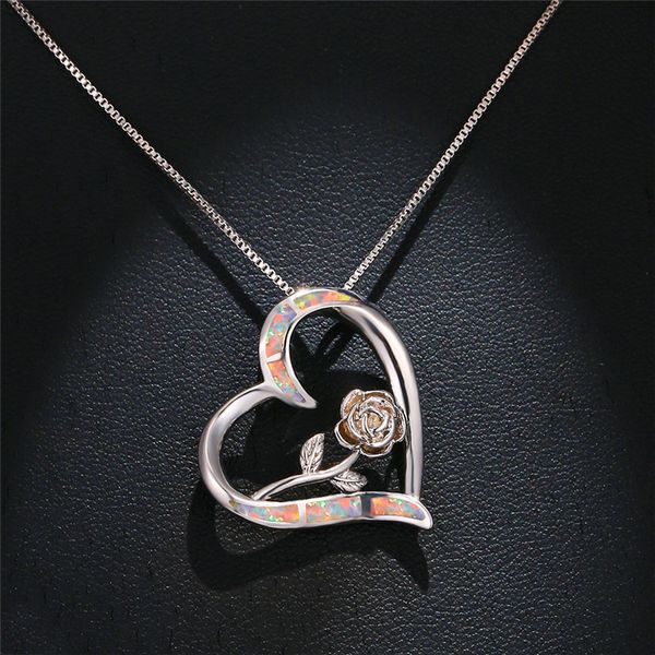 pendant necklaces vintage female opal stone pendants classic silver color wedding necklace cute hrart rose folwer for women
pendant necklaces vintage female opal stone pendants classic silver color wedding necklace cute hrart rose folwer for women