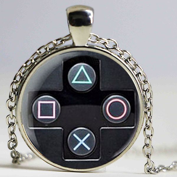 pendant necklaces playstation controller necklace geeky boyfriend perfect gift idea jewelry video game pattern, Silver
pendant necklaces playstation controller necklace geeky boyfriend perfect gift idea jewelry video game pattern, Silver