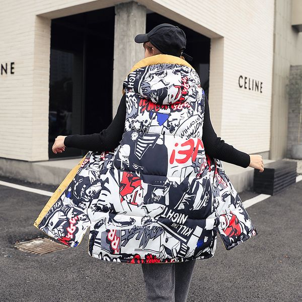 double sides wear jacket hooded vest long vest women sleeveless womens parkas plus size women coats and jacket outwear, Black;white
double sides wear jacket hooded vest long vest women sleeveless womens parkas plus size women coats and jacket outwear, Black;white