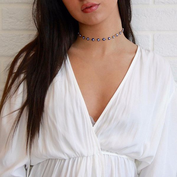 layered necklaces gold tone choker with evil eye round jewelry for women and girls, Silver
layered necklaces gold tone choker with evil eye round jewelry for women and girls, Silver