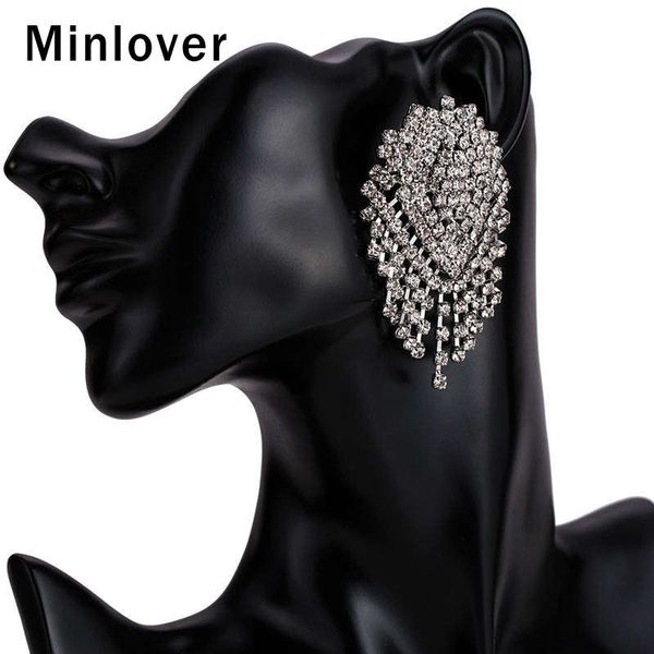 minlover rhinestone big tassel drop earrings wedding jewelry for brides ethnic colorful luxury large dangle earrings meh1247, Silver
minlover rhinestone big tassel drop earrings wedding jewelry for brides ethnic colorful luxury large dangle earrings meh1247, Silver
