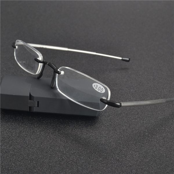 frameless folding reading glasses men women rotating optical computer mini wallet glasses diopter with box fml, White;black
frameless folding reading glasses men women rotating optical computer mini wallet glasses diopter with box fml, White;black