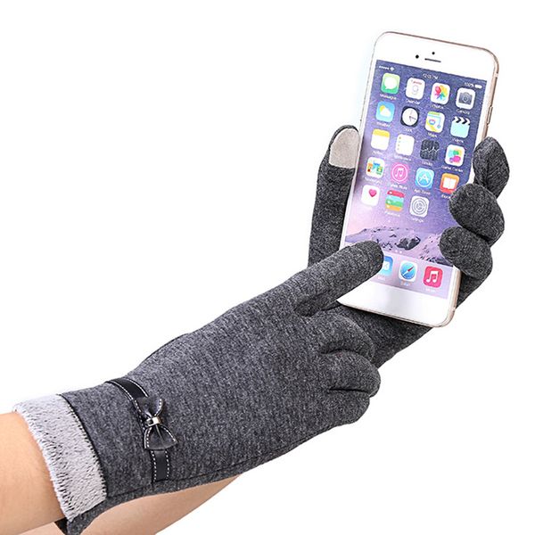 five fingers gloves classic womens fashion winter outdoor sport warm mittens eldiven solid plus velvet bow, Blue;gray
five fingers gloves classic womens fashion winter outdoor sport warm mittens eldiven solid plus velvet bow, Blue;gray