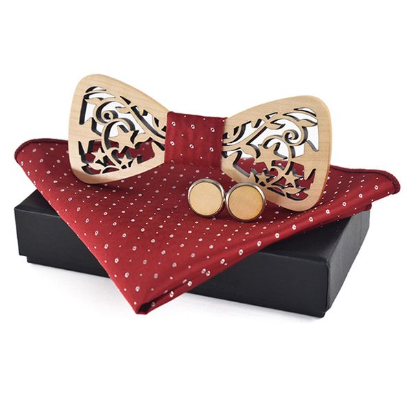 dropshipping star engraved wedding decoration maple wooden bow tie cufflink set with red kerchief and case, Blue;purple
dropshipping star engraved wedding decoration maple wooden bow tie cufflink set with red kerchief and case, Blue;purple
