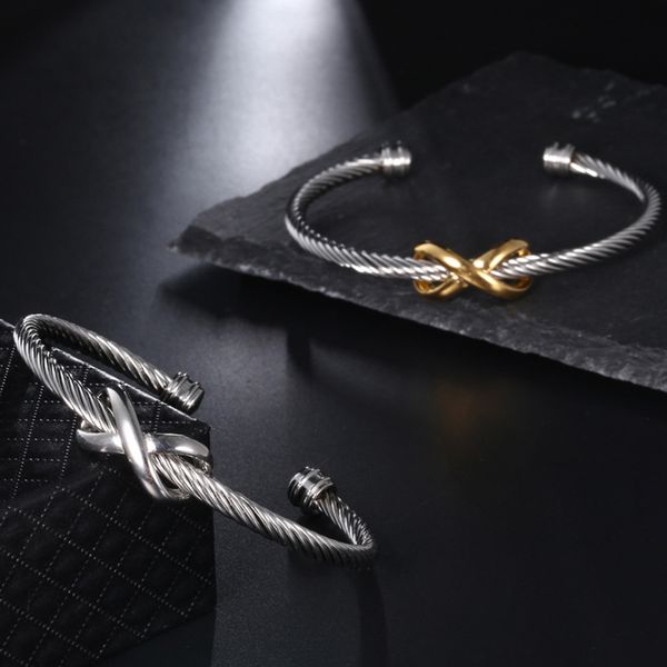 stainless steel jewelry brand bracelets bangles opening adjustable cable wire men women bow-knot bracelet bijoux homme, Black
stainless steel jewelry brand bracelets bangles opening adjustable cable wire men women bow-knot bracelet bijoux homme, Black