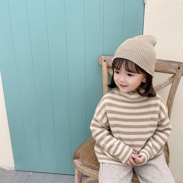 pullover winter imitation mink sweater children high collar warm bottomed girls stripe knitted, Blue
pullover winter imitation mink sweater children high collar warm bottomed girls stripe knitted, Blue