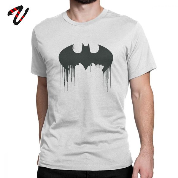 logo t shirt batman symbol spraypaint men tshirt cotton awesome t-shirt crewneck tee shirt short sleeve clothes plus size