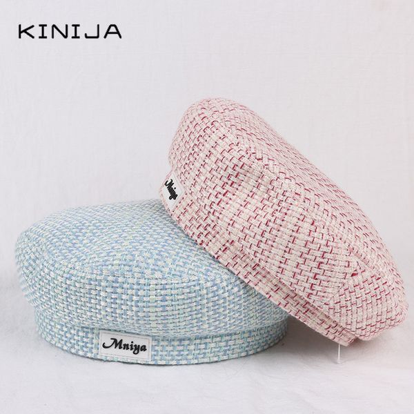 berets women autumn fashion tweed mixed fibers beret crochet knit hat winter flat french cap plaid beanies adjustable painter, Blue;gray
berets women autumn fashion tweed mixed fibers beret crochet knit hat winter flat french cap plaid beanies adjustable painter, Blue;gray