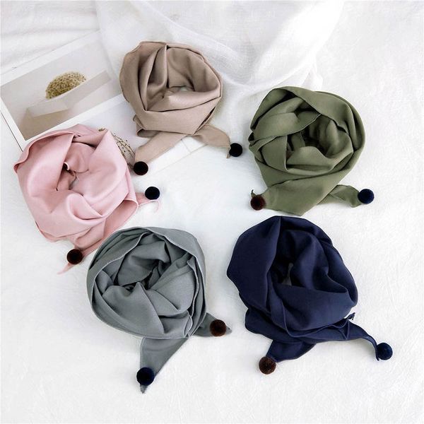 spring autumn winter new solid color triangle scarf small silk scarf female wild hair ball cute changeable shape b17, Blue;gray
spring autumn winter new solid color triangle scarf small silk scarf female wild hair ball cute changeable shape b17, Blue;gray