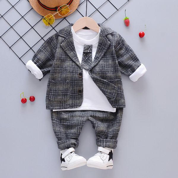 kid boy plaid clothing sets 2020 fashion 3pcs toddler girls baby suit for boys coat t shirt + pants 1 - 4 y c1016, White
kid boy plaid clothing sets 2020 fashion 3pcs toddler girls baby suit for boys coat t shirt + pants 1 - 4 y c1016, White