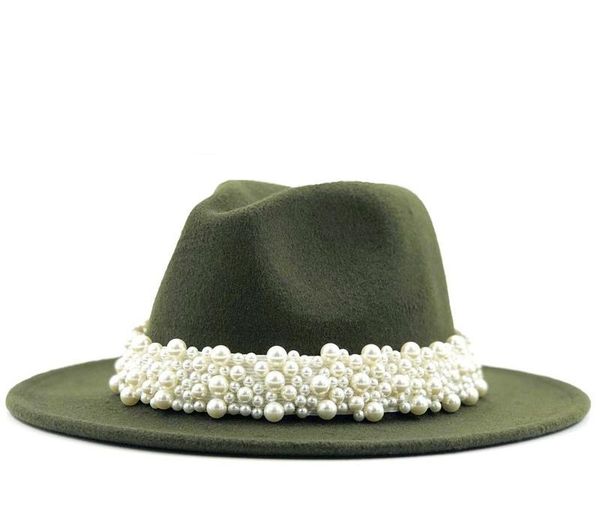 new women men wool fedora hat with pearl ribbon gentleman elegant lady winter autumn wide brim church panama sombrero jazz cap y200110, Blue;gray
new women men wool fedora hat with pearl ribbon gentleman elegant lady winter autumn wide brim church panama sombrero jazz cap y200110, Blue;gray