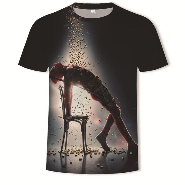 2020 new marvel series men's deadpool t-shirt 3d men's round collar t-shirt, Black;blue
2020 new marvel series men's deadpool t-shirt 3d men's round collar t-shirt, Black;blue