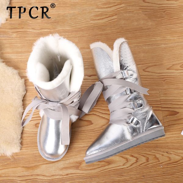 tpcr sheepskin leather natural sheep wool fur lined girls winter shoes waterproof snow boots for women knee-high boots silver 200916, Black
tpcr sheepskin leather natural sheep wool fur lined girls winter shoes waterproof snow boots for women knee-high boots silver 200916, Black