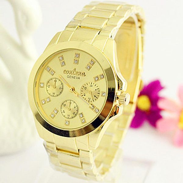 wristwatches luxury women watches geneva stainless steel female clock women's fashion ladies watch relogio feminino, Slivery;brown
wristwatches luxury women watches geneva stainless steel female clock women's fashion ladies watch relogio feminino, Slivery;brown