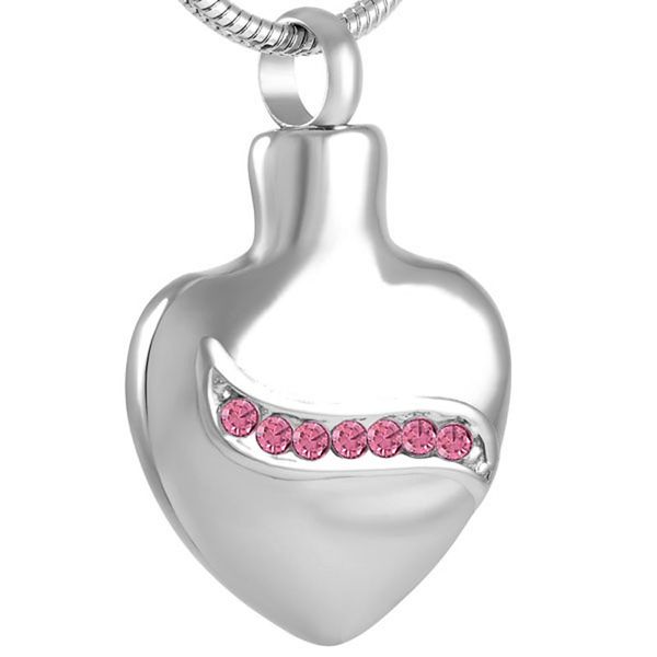 ijd8562 eyebrow crystal heart stainless steel cremation pendant for ashes urn keepsake necklace memorial jewelry, Silver
ijd8562 eyebrow crystal heart stainless steel cremation pendant for ashes urn keepsake necklace memorial jewelry, Silver