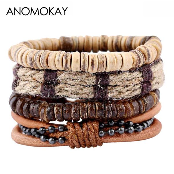 4 pcs/set multilayer vintage cow leather bracelet men fashion handmade braided rope wrap punk bracelets set male gift jewelry, Golden;silver
4 pcs/set multilayer vintage cow leather bracelet men fashion handmade braided rope wrap punk bracelets set male gift jewelry, Golden;silver
