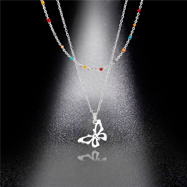 pendant necklaces ins harajuku style butterfly drop oil chain necklace personality double nightclub hip-hop short clavicle, Silver
pendant necklaces ins harajuku style butterfly drop oil chain necklace personality double nightclub hip-hop short clavicle, Silver