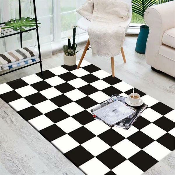 fashion geometric carpet soft flannel bedroom bedside kitchen mat home decor black and white plaid large living room area rug
fashion geometric carpet soft flannel bedroom bedside kitchen mat home decor black and white plaid large living room area rug