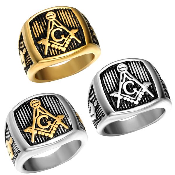 cluster rings casting titanium steel masonic ring personality punk restoring ancient ways men's, Golden;silver
cluster rings casting titanium steel masonic ring personality punk restoring ancient ways men's, Golden;silver