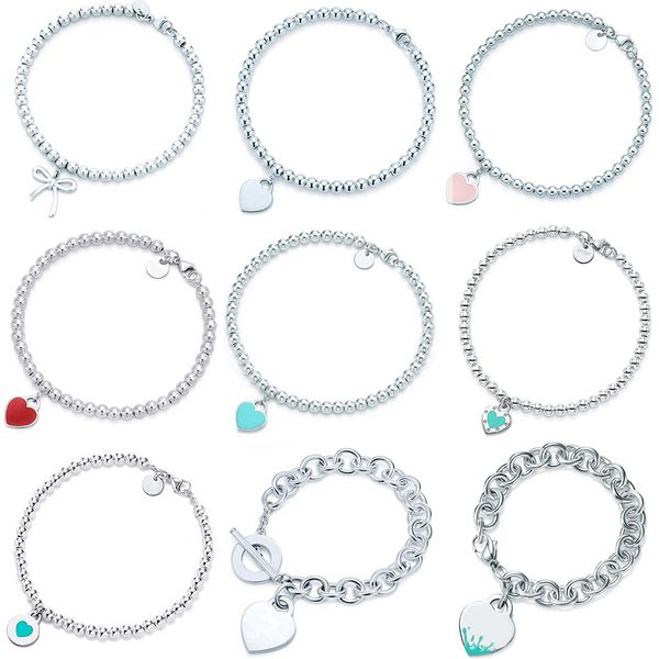 100% 925 Sterling Silver Original Tiff Heart Shaped Pendant Bracelet Jewelry Charm Brand Design For Women Logo Fine Jewelry Gift
100% 925 Sterling Silver Original Tiff Heart Shaped Pendant Bracelet Jewelry Charm Brand Design For Women Logo Fine Jewelry Gift