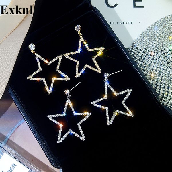 exknl wedding drop earrings for women party bijoux star crystal female fashion earrings dangle jewelry 2020 women gifts, Silver
exknl wedding drop earrings for women party bijoux star crystal female fashion earrings dangle jewelry 2020 women gifts, Silver