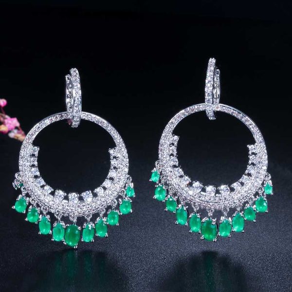 luala 2020 fashion big round ethnic dangling long hoop earrings for women green clear cz wedding dress accessories cz143, Golden;silver
luala 2020 fashion big round ethnic dangling long hoop earrings for women green clear cz wedding dress accessories cz143, Golden;silver