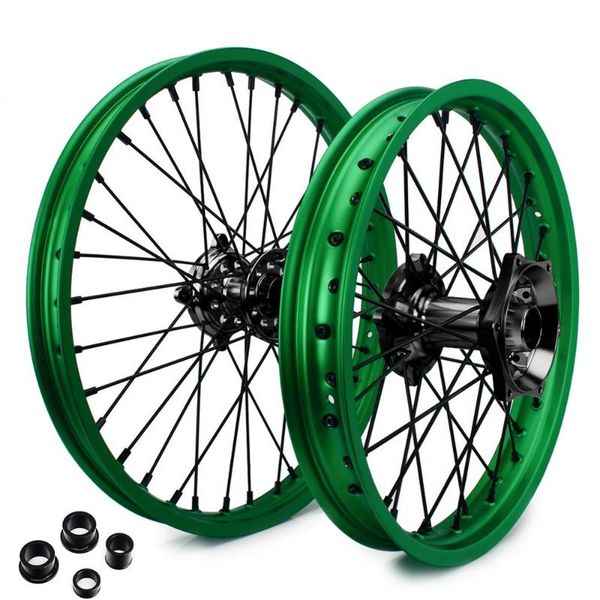 bikingboy 21" 19" black green front rear wheel rims hubs & spacers for kx 250 450 f 2006-2020 kx 125 250 2006-2013
bikingboy 21" 19" black green front rear wheel rims hubs & spacers for kx 250 450 f 2006-2020 kx 125 250 2006-2013