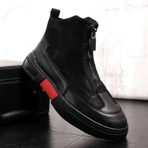 boots england style men luxury fashion genuine leather booties zip design cowboy ankle platform spring autumn shoes male sapatos, Black
boots england style men luxury fashion genuine leather booties zip design cowboy ankle platform spring autumn shoes male sapatos, Black