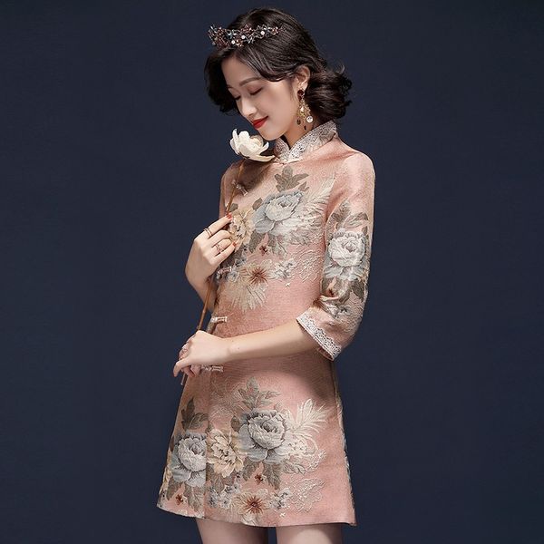 chinese style coat cheongsam tang suit elegant women's clothing 2020 autumn new embroidered loose improved cheongsam tang suit coat 193, Black;gray
chinese style coat cheongsam tang suit elegant women's clothing 2020 autumn new embroidered loose improved cheongsam tang suit coat 193, Black;gray