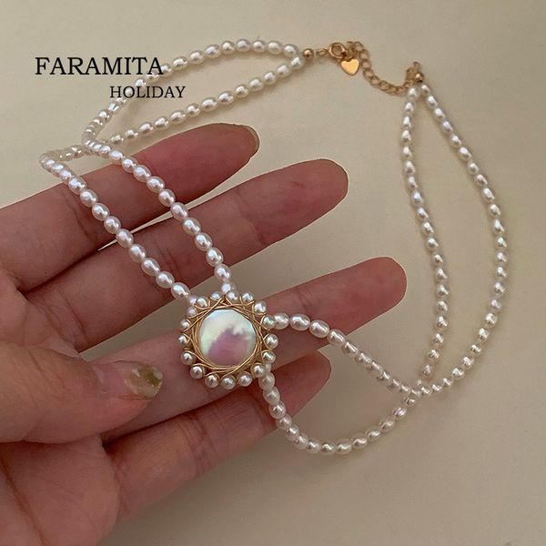 faramita holiday vintage choker pendant necklace torque handmade weave natural pearl round women ladies girls retro short, Silver
faramita holiday vintage choker pendant necklace torque handmade weave natural pearl round women ladies girls retro short, Silver