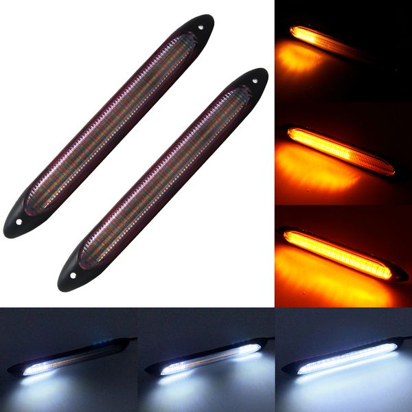 2pcs white yellow switchback scan flow led drl daytime running light waterproof runs led daylight turn signal head light
2pcs white yellow switchback scan flow led drl daytime running light waterproof runs led daylight turn signal head light