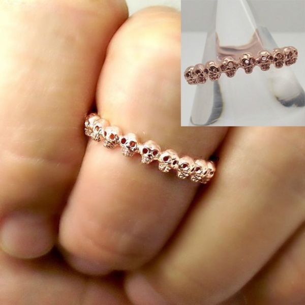 fashion 18k rose gold gothic ring punk filled skull skeleton diamond jewelry proposal engagement wedding rings for women, Golden;silver
fashion 18k rose gold gothic ring punk filled skull skeleton diamond jewelry proposal engagement wedding rings for women, Golden;silver