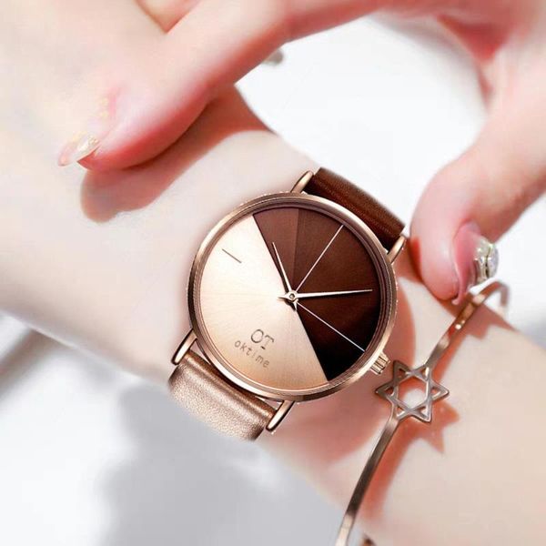wristwatches vintage women's watch color matching quartz leather band analog wrist watches gift relogio feminino montre femme q, Slivery;brown
wristwatches vintage women's watch color matching quartz leather band analog wrist watches gift relogio feminino montre femme q, Slivery;brown