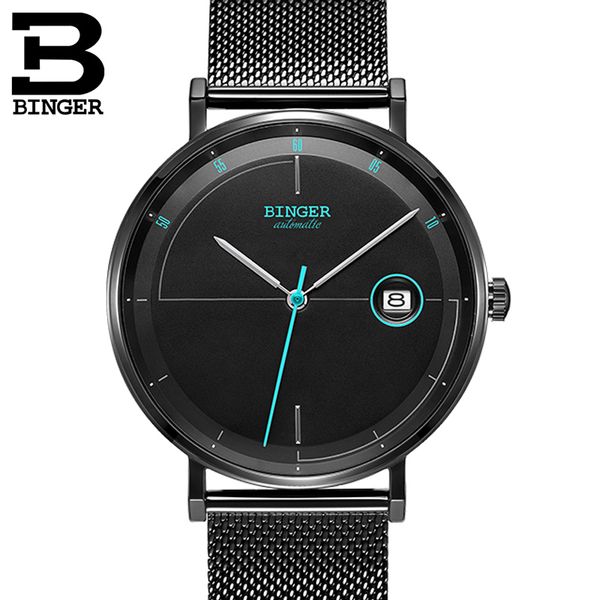 wristwatches switzerland men's watches binger japan movement men watch automatic mechanical sapphire auto date, Slivery;brown
wristwatches switzerland men's watches binger japan movement men watch automatic mechanical sapphire auto date, Slivery;brown