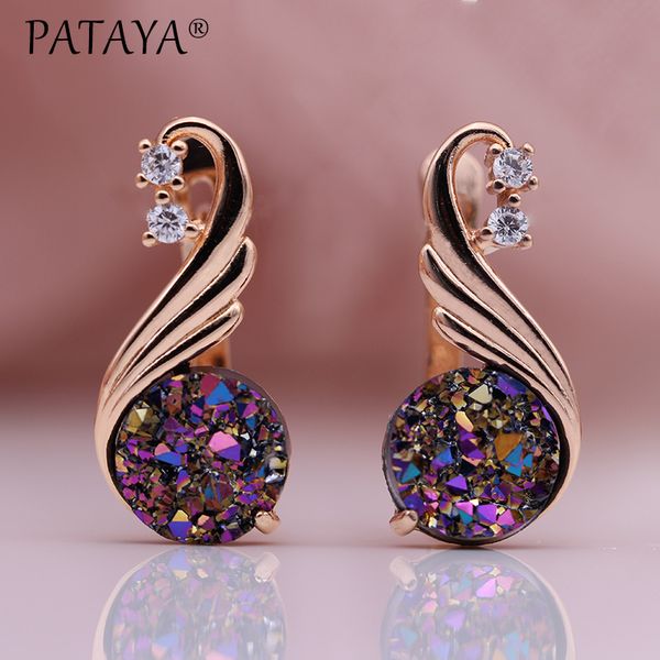 pataya new colorful crystal cave onyx drop earrings 585 rose gold white natural zircon long earring women luxury fashion jewelry, Silver
pataya new colorful crystal cave onyx drop earrings 585 rose gold white natural zircon long earring women luxury fashion jewelry, Silver