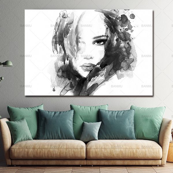 paintings prints wall art canvas painting black white girl posters nordic decoration cuadros for living room
paintings prints wall art canvas painting black white girl posters nordic decoration cuadros for living room