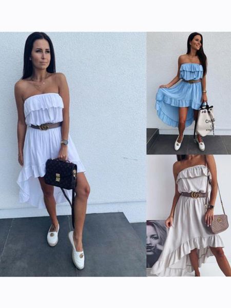 casual dresses summer women's sell dress in europe and us tube waist solid color big swing, Black;gray
casual dresses summer women's sell dress in europe and us tube waist solid color big swing, Black;gray
