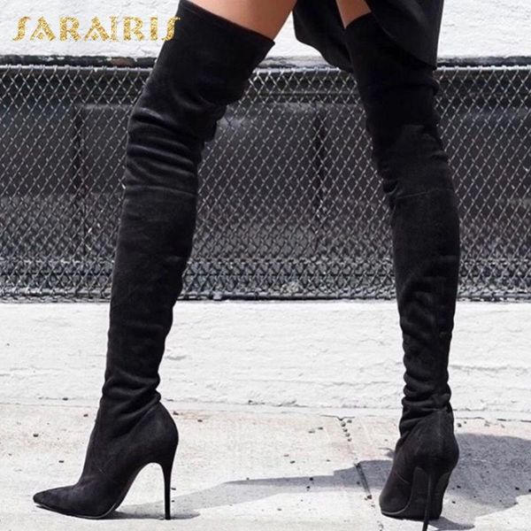 boots sarairis fashion 2021 seyx pointed toe over the knee woman shoes thin high heels slip on concise stretch ladies, Black
boots sarairis fashion 2021 seyx pointed toe over the knee woman shoes thin high heels slip on concise stretch ladies, Black