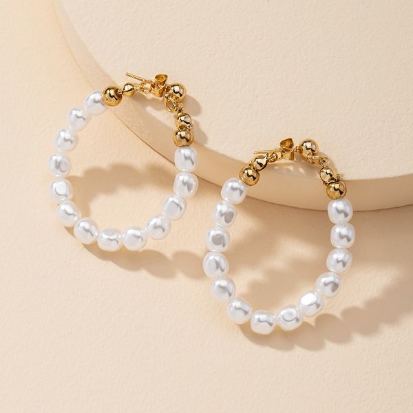 ujbox european american popular imitation pearl ear hoop earrings women wedding party jewelry accessories, Golden;silver
ujbox european american popular imitation pearl ear hoop earrings women wedding party jewelry accessories, Golden;silver