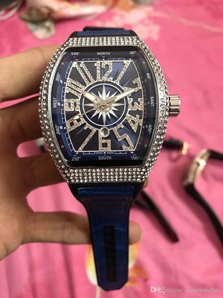 creative iced out diamond watch designer watches mens watch brand luxury mens watches leather strap quartz movement watches wristwatch, Slivery;brown
creative iced out diamond watch designer watches mens watch brand luxury mens watches leather strap quartz movement watches wristwatch, Slivery;brown